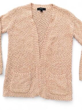 Forever 21 Blush Pink Boucle Chunky Knit Open Cardigan